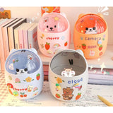 Mini Lixeira Fofa De Urso De Desenho Animado