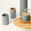 Conjunto de Banheiro de 6 Peças com Tampas de Bambu