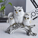 Escultura De Coruja Em Resina Charmosa