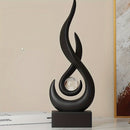 Ornamento Elegante de Chama Preta e Pérola com Bola de Cristal