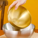 Conjunto De 10 Tigelas Em Aço Inoxidável Dourado