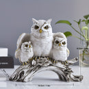 Escultura De Coruja Em Resina Charmosa