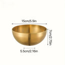 Conjunto De 10 Tigelas Em Aço Inoxidável Dourado