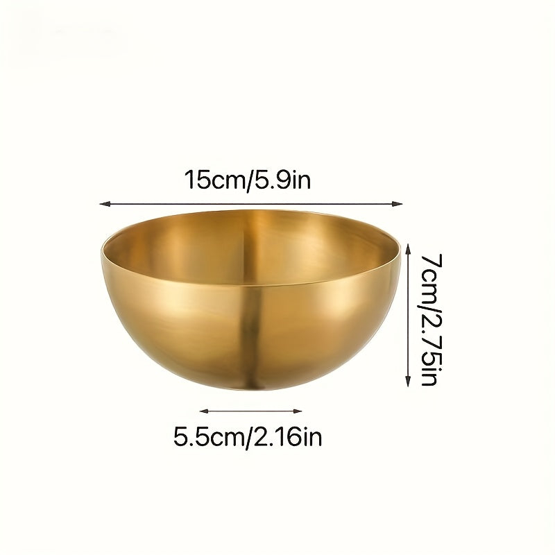 Conjunto De 10 Tigelas Em Aço Inoxidável Dourado