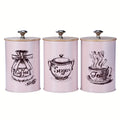 Conjunto De 3 Recipientes De Armazenamento Com Tampa De Bambu