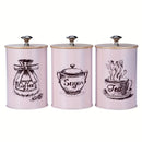 Conjunto De 3 Recipientes De Armazenamento Com Tampa De Bambu