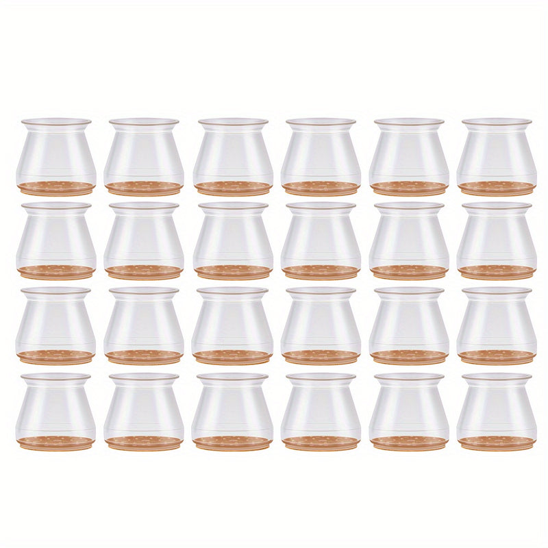 Protetores Para Pé De Cadeira Silicone Com Feltro 24 Unidades