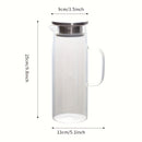 Jarro de Água Fria em Vidro de Borosilicato com Tampa de Aço Inoxidável