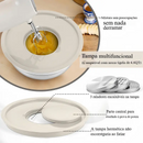 Jogo de 15 Tigelas de Aço Inoxidável com Tampa Hermética