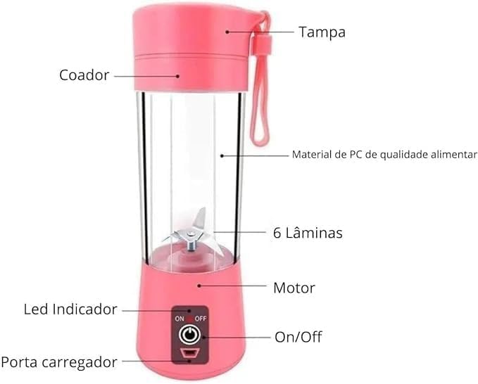 Mini Liquidificador Portátil