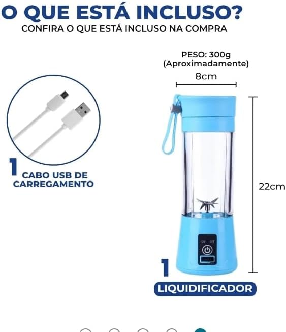Mini Liquidificador Portátil