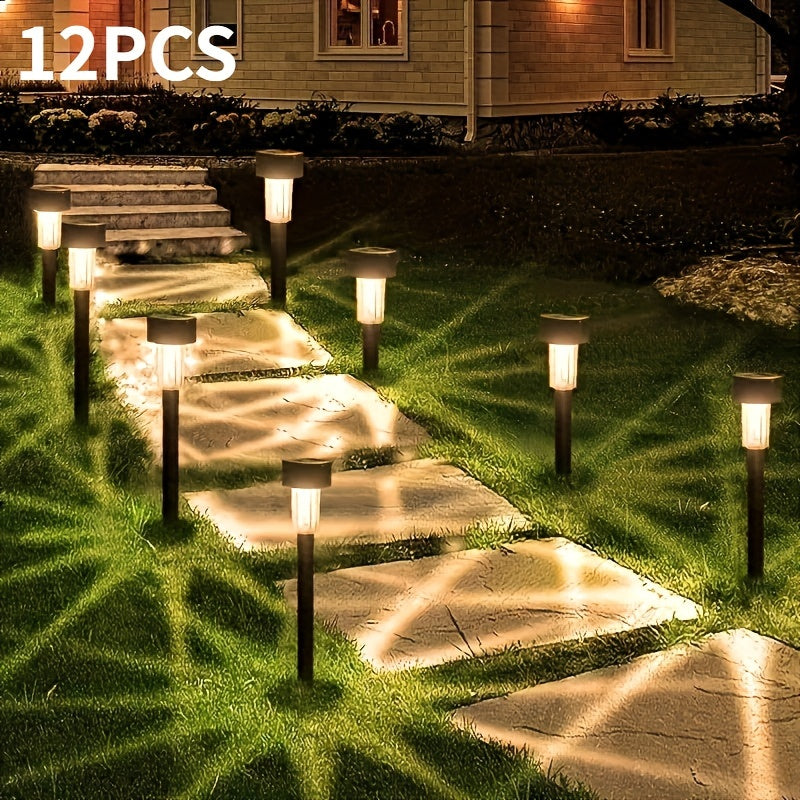 Kit 12 Luzes Solares de Jardim