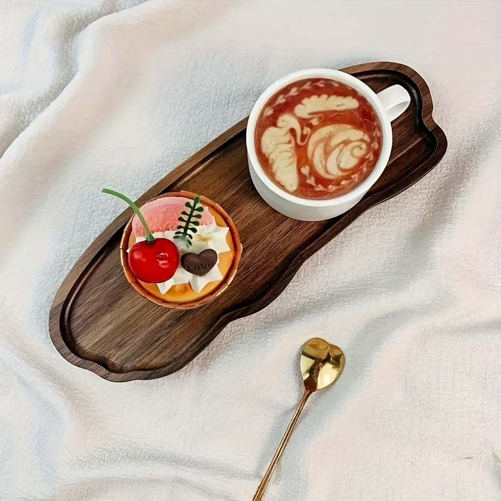 Bandeja De Servir De Madeira Elegante