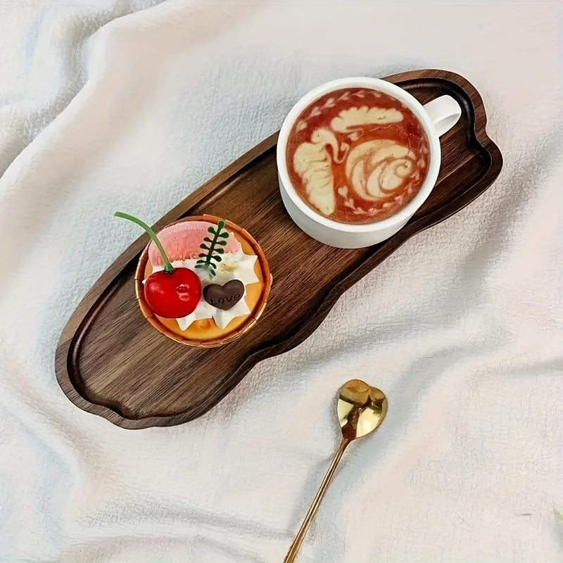 Bandeja De Servir De Madeira Elegante