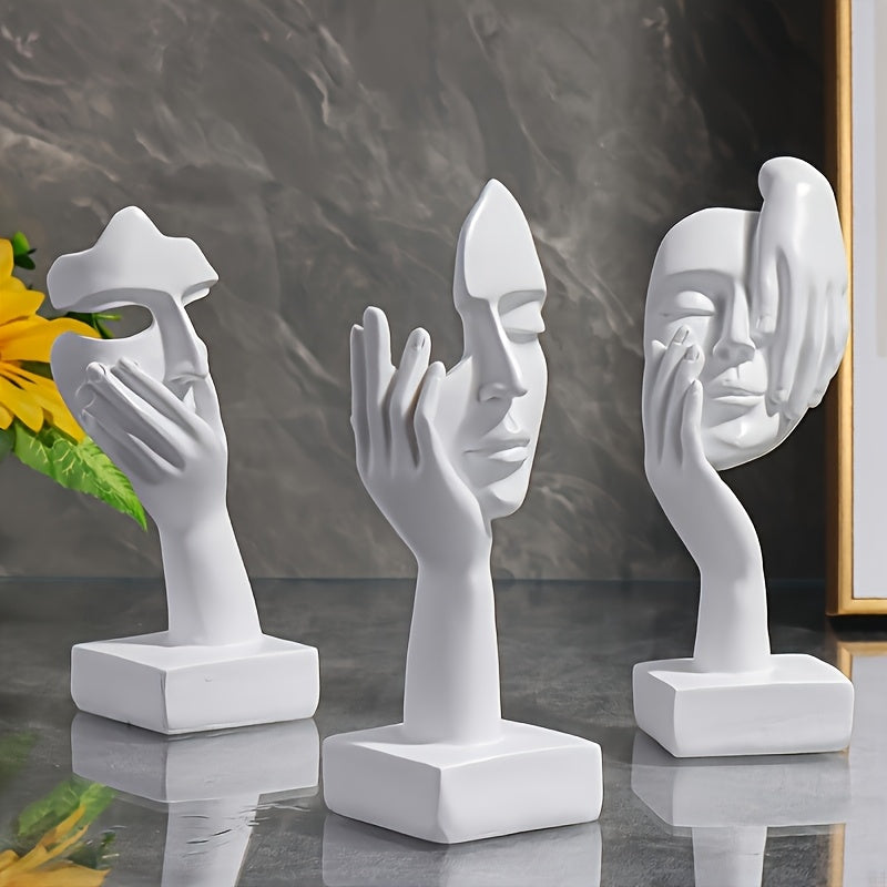 Estátua Do Pensador Em 3 Peças