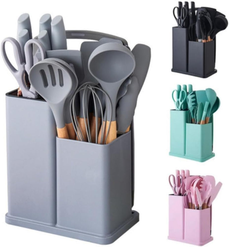 Kit Completo Jogo Utensílios de Cozinha Luxo 19 Peças