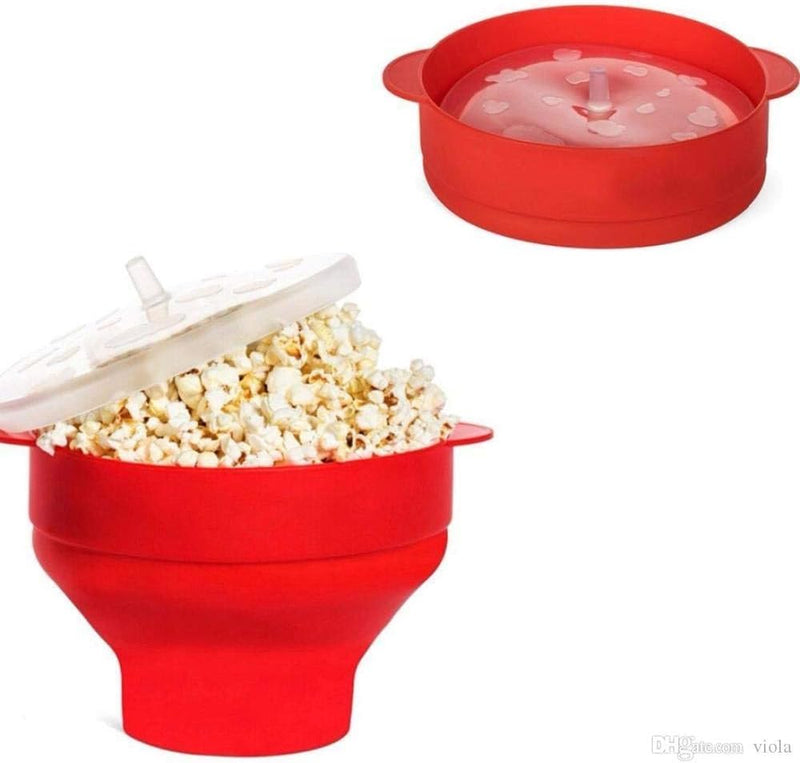 Pipoqueira De Silicone Dobrável Para Micro-Ondas