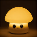 Mini Luminária Cogumelo Fofo Abajur Led Silicone