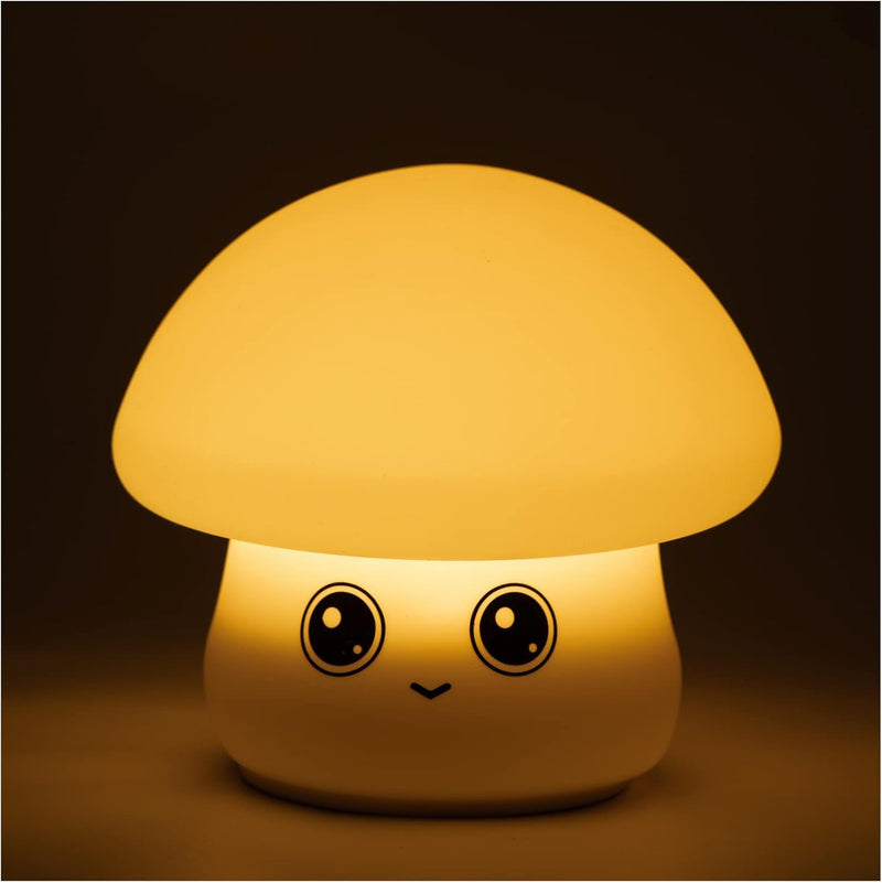 Mini Luminária Cogumelo Fofo Abajur Led Silicone