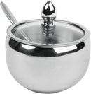 açucareiro de luxo em aço inox"

"açucareiro com tampa de vidro temperado"

"presente sofisticado para cozinha"

"acessórios premium para mesa de café"

"jogo de mesa em aço inox 18/10"