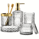 Conjunto de 5 Peças de Vidro de Luxo para Banheiro