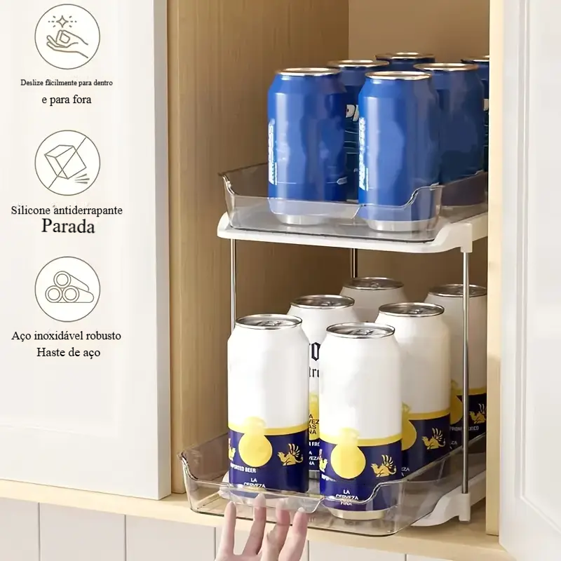 Organizador de 2 Níveis em PET para Embaixo da Pia