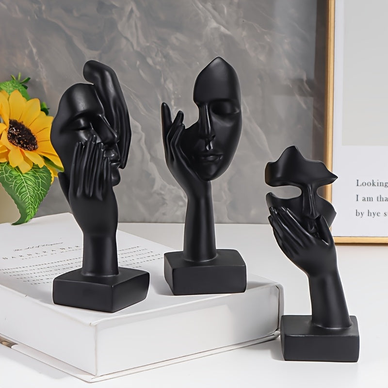 Estátua Do Pensador Em 3 Peças