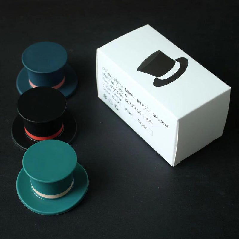 Tampa de Silicone para Garrafa – Vedação a Vácuo em Forma de Chapéu Mágico