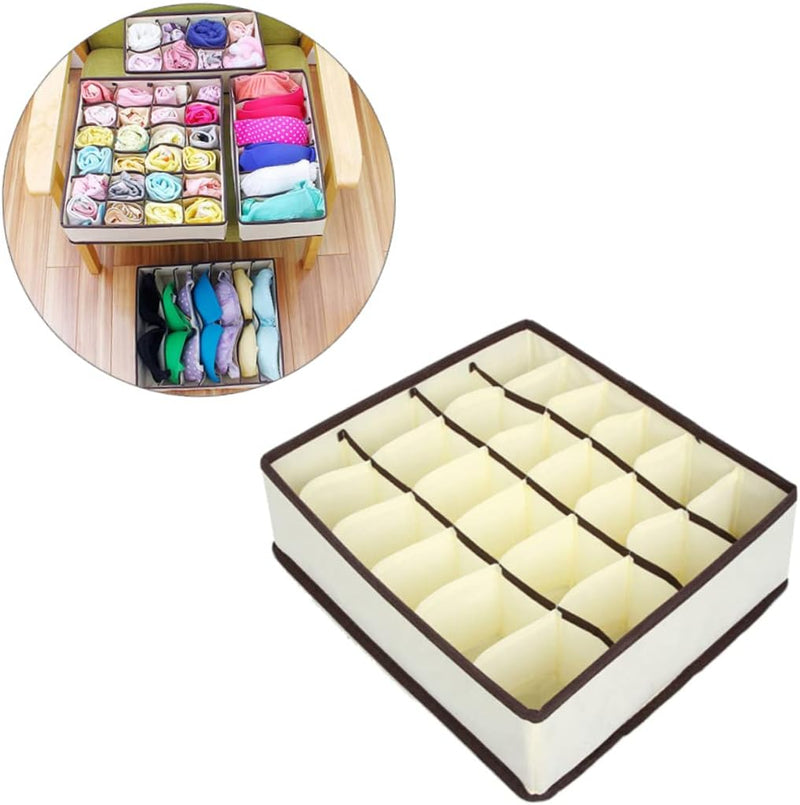 Kit 3 Organizador De Roupa Intima Para Gavetas 24 Divisórias