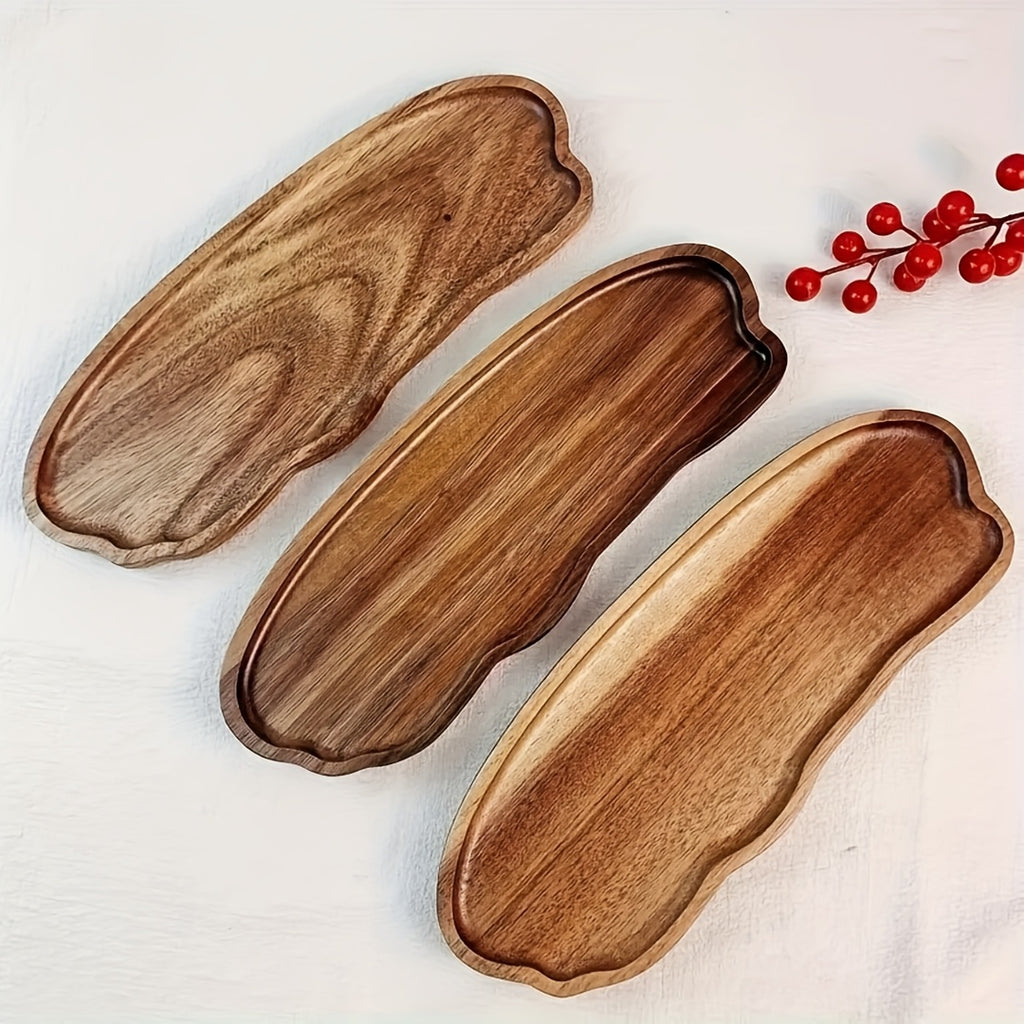 Bandeja De Servir De Madeira Elegante