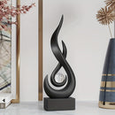 Ornamento Elegante de Chama Preta e Pérola com Bola de Cristal