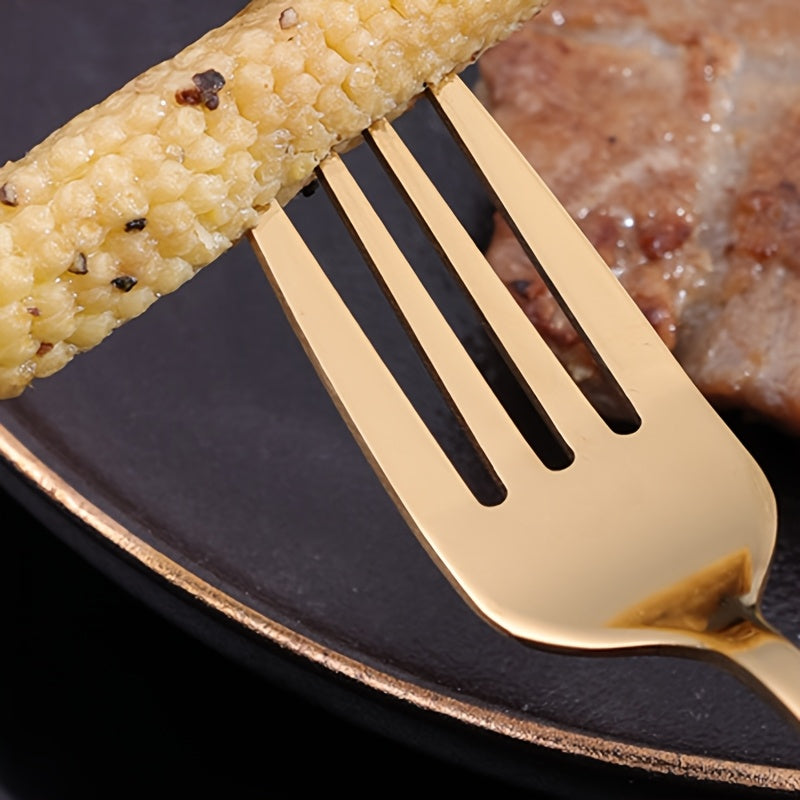 Talheres De Aço Inoxidável Com Cabo De Cerâmica 24 Peças Luxo