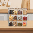 Conjunto De 12 Potes De Armazenamento Com Tampa De Bambu 240ML