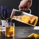 Jarro de Água Fria em Vidro de Borosilicato com Tampa de Aço Inoxidável