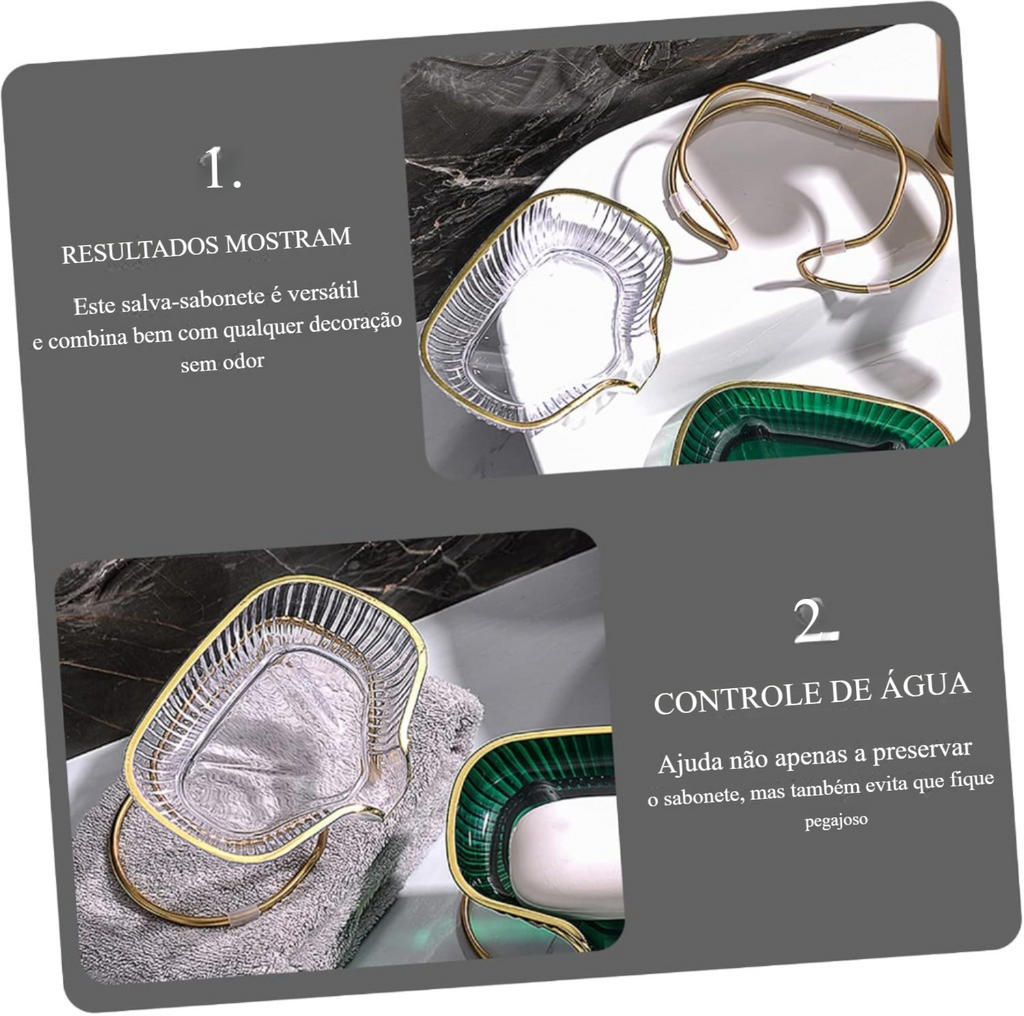 Porta Sabonete Luxo Formato Concha
