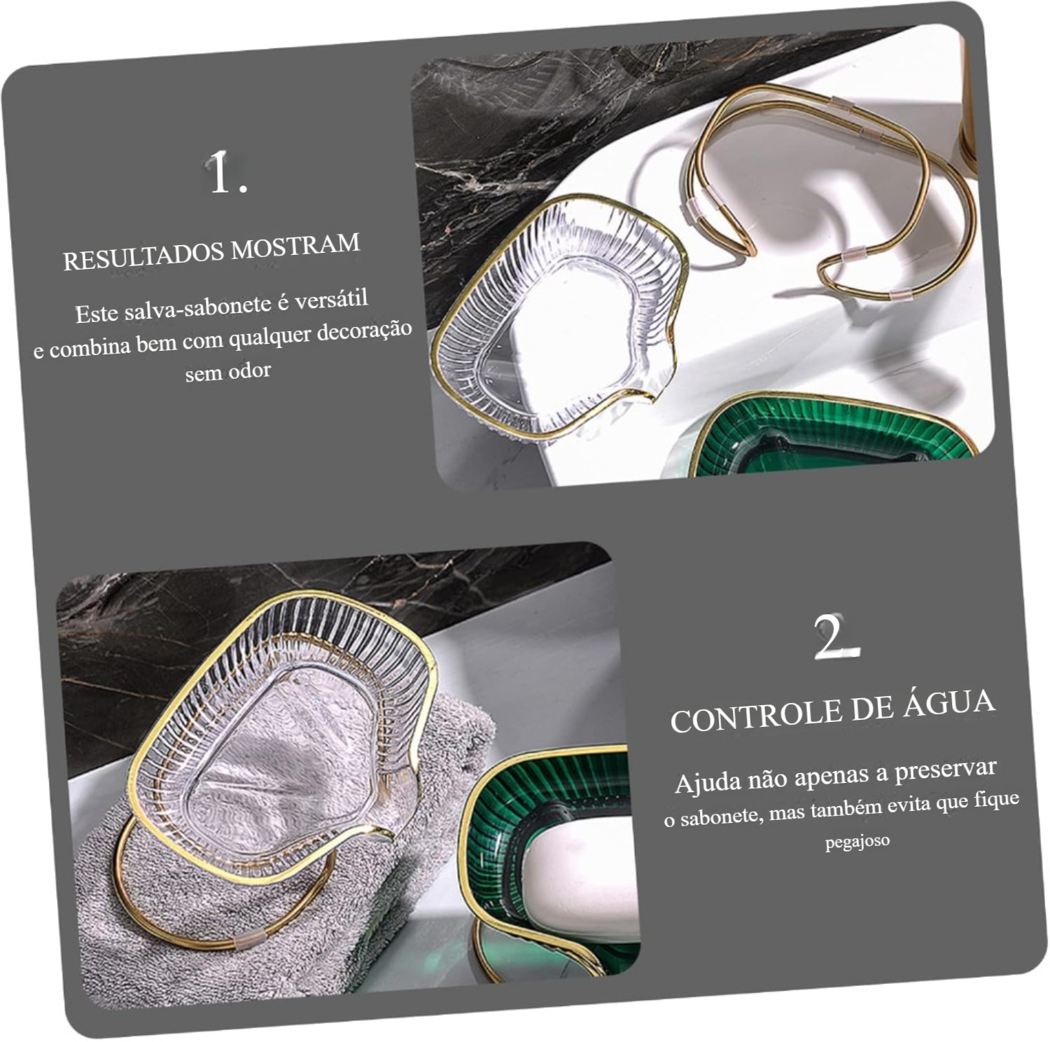 Porta Sabonete Luxo Formato Concha