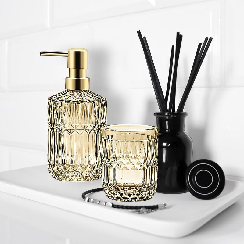 Conjunto de 5 Peças de Vidro de Luxo para Banheiro