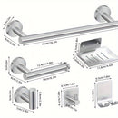 Conjunto De Aço Para Banheiro Com 7 Peças  Durabilidade e Estilo