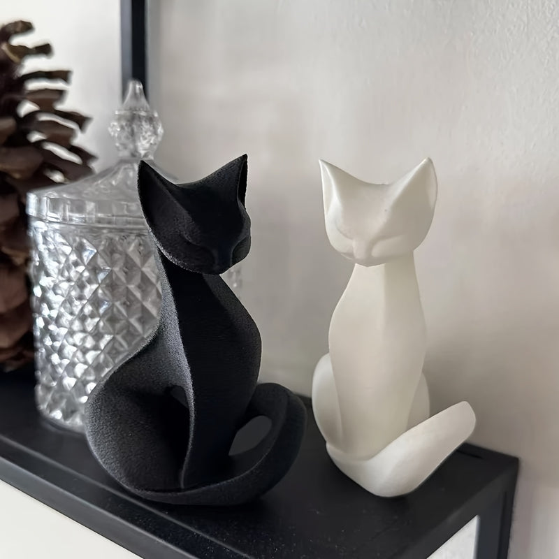 Estátua De Gato Impressa Em 3D