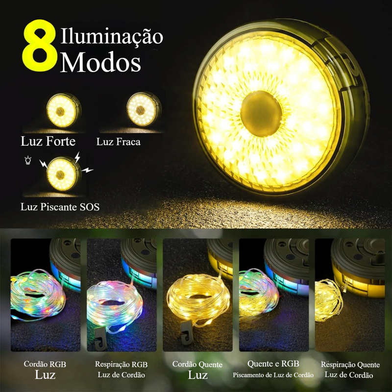 Luminária LED Flexível RGB 2 em 1