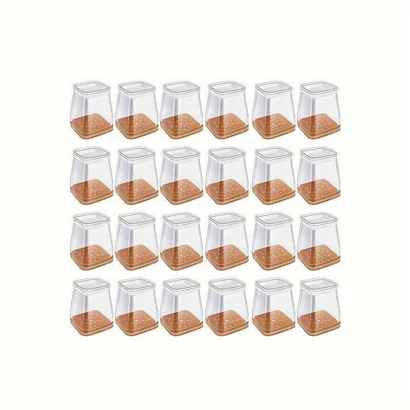 Protetores Para Pé De Cadeira Silicone Com Feltro 24 Unidades