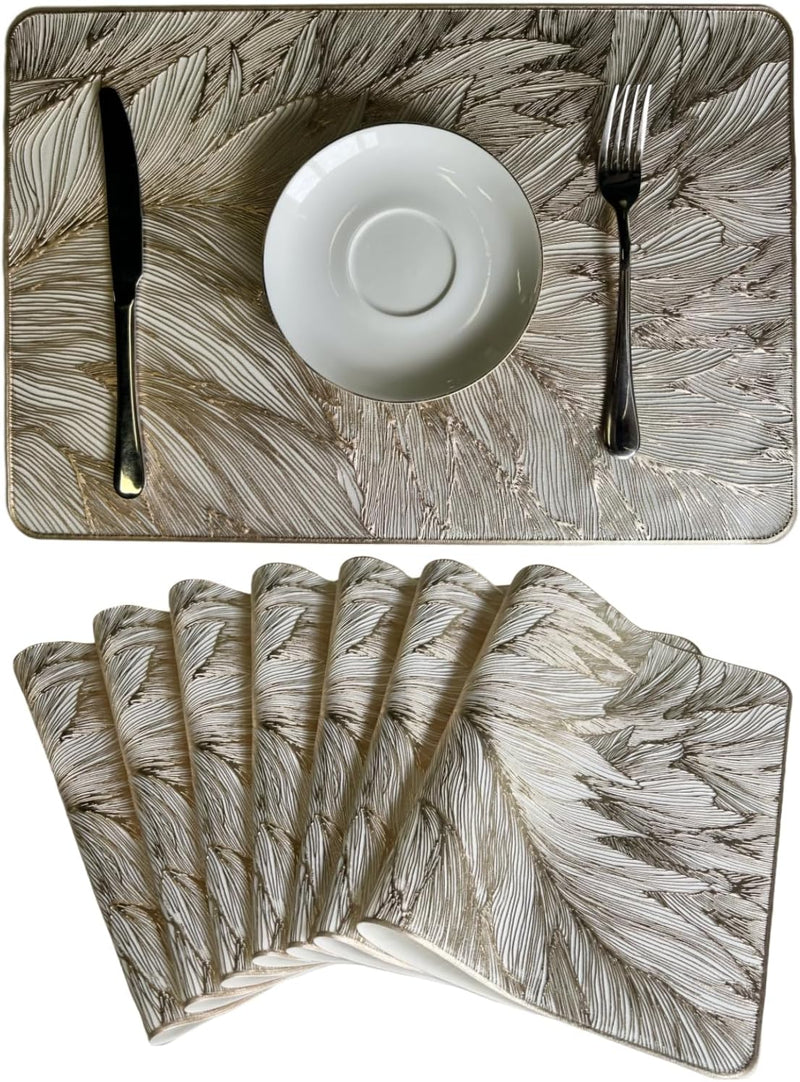 Kit de Jogos Americanos Impermeáveis 4 Peças em Poliéster para Uso Diário