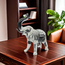 Estátua De Elefante Transparente De Cristal