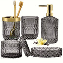 Conjunto de 5 Peças de Vidro de Luxo para Banheiro