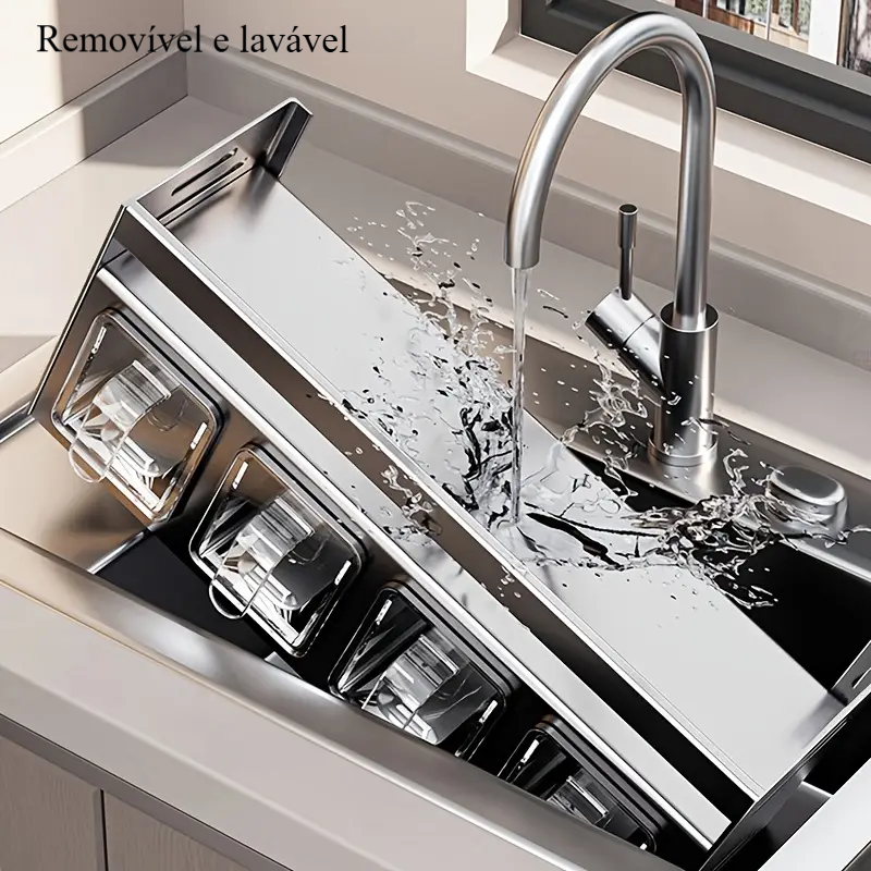 Prateleira de Armazenamento de Temperos para Cozinha