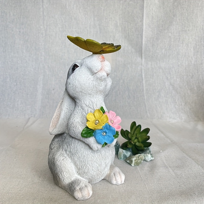 Luminária Solar Coelho Decorativo