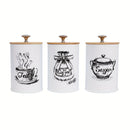 Conjunto De 3 Recipientes De Armazenamento Com Tampa De Bambu