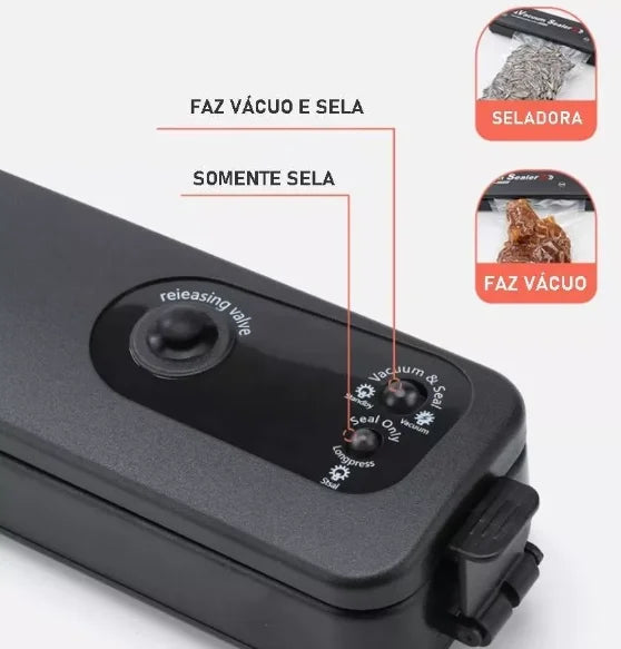 Máquina Seladora Automática de Embalagem a Vácuo para Alimentos