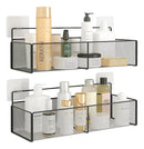 Prateleira De Alumínio Preta Retangular