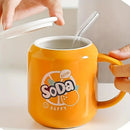 Caneca de Cerâmica com Canudo 380ml